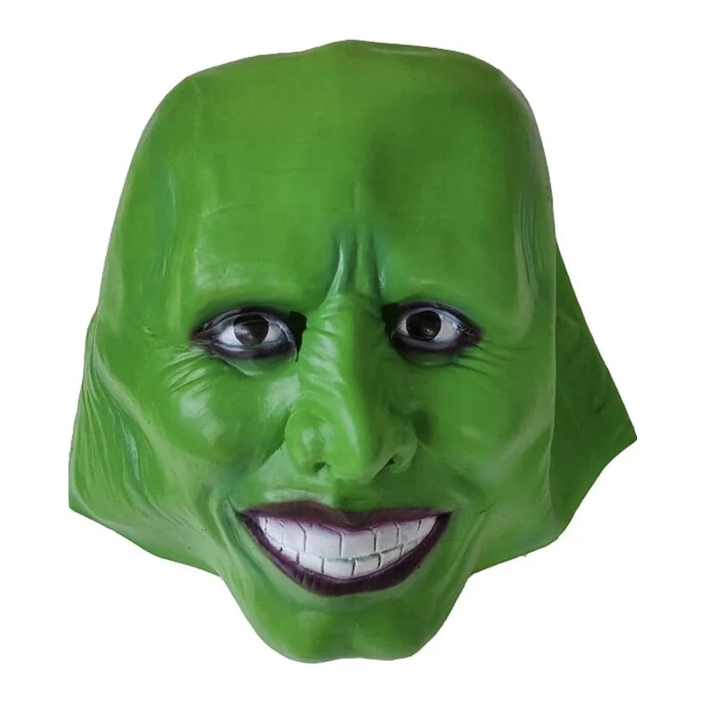 Jim Carrey The Mask Movie Creepy Green Cosplay Headgear Halloween Memorabilia